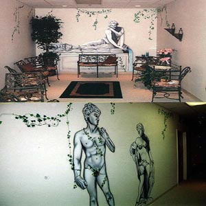 Roman Sculpture Murals Cincinnati Makeup Artist Jodi Byrne